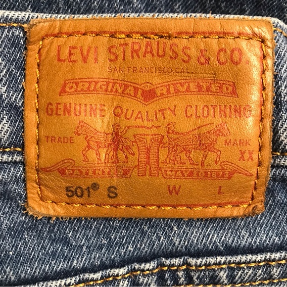 LEVI’S Premium Denim 510 S High Rise Raw Hem Medium Wash Straight Leg Je… - Picture 6 of 14